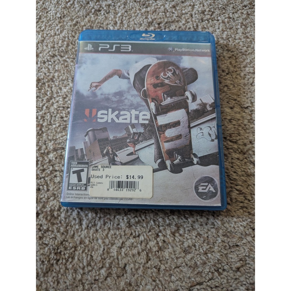 Skate 3 Sony PlayStation 3 PS3 EA Sports Skateboarding Video Game Disc Case - Picture 1 of 4